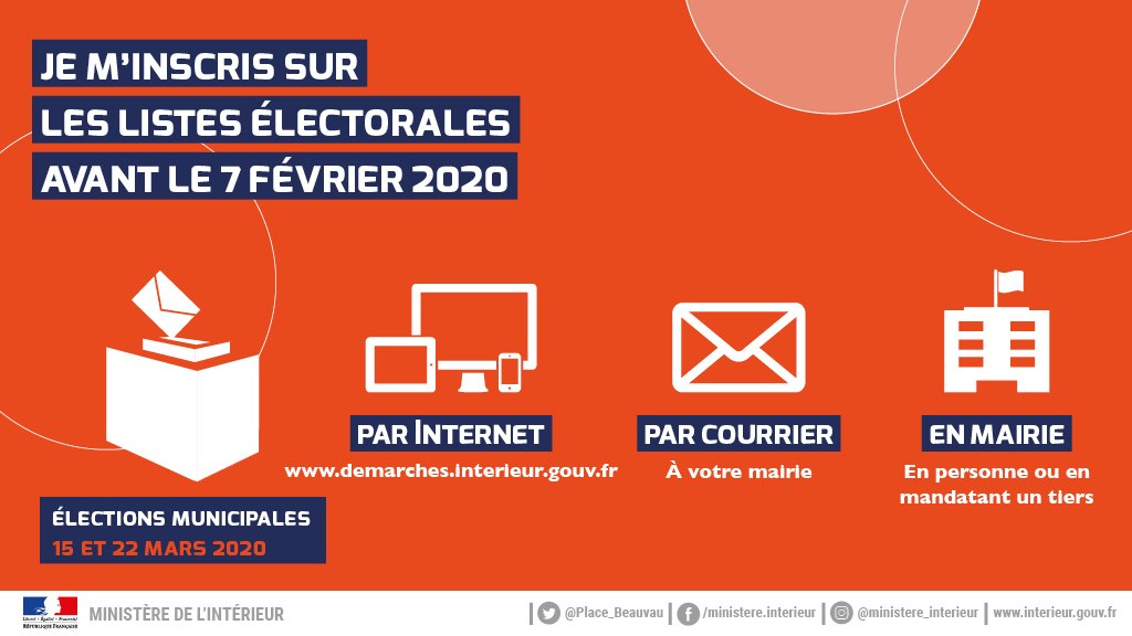 Infographie Inscription listes electorales 2020 Je minscris